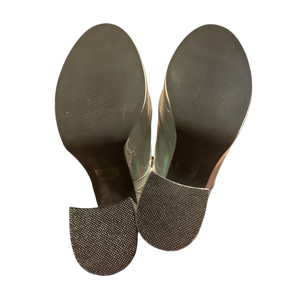 Dolls Kill N.Y. L.A. Holographic Platform Lace-Up Heeled Boots - Iridescent - Picture 7 of 7